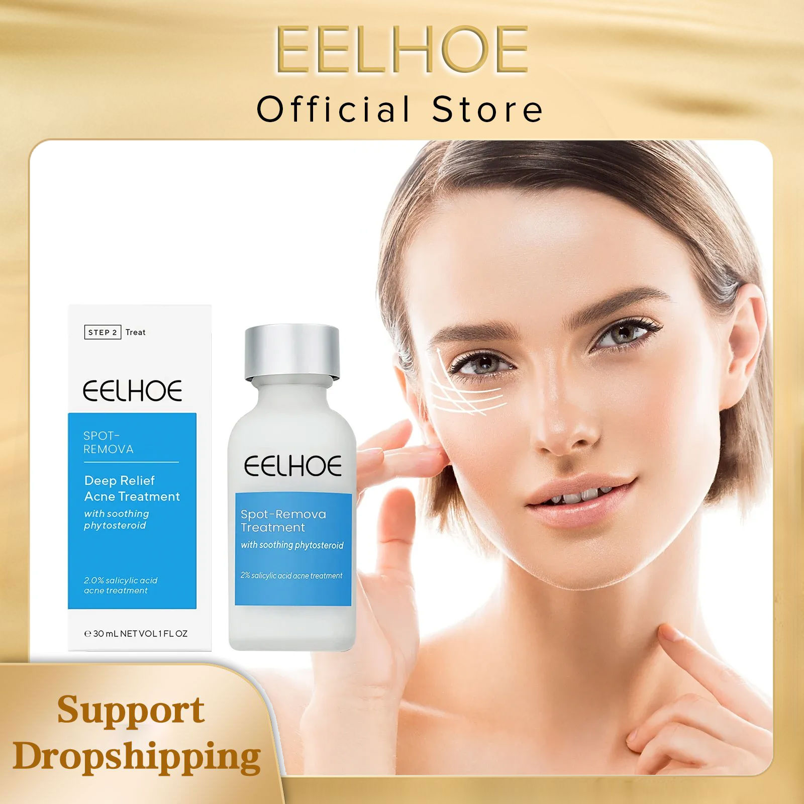 Salicylic Acid Blackhead Remover - EELBathroom-Traitement de l'acné E, Sérum facial,