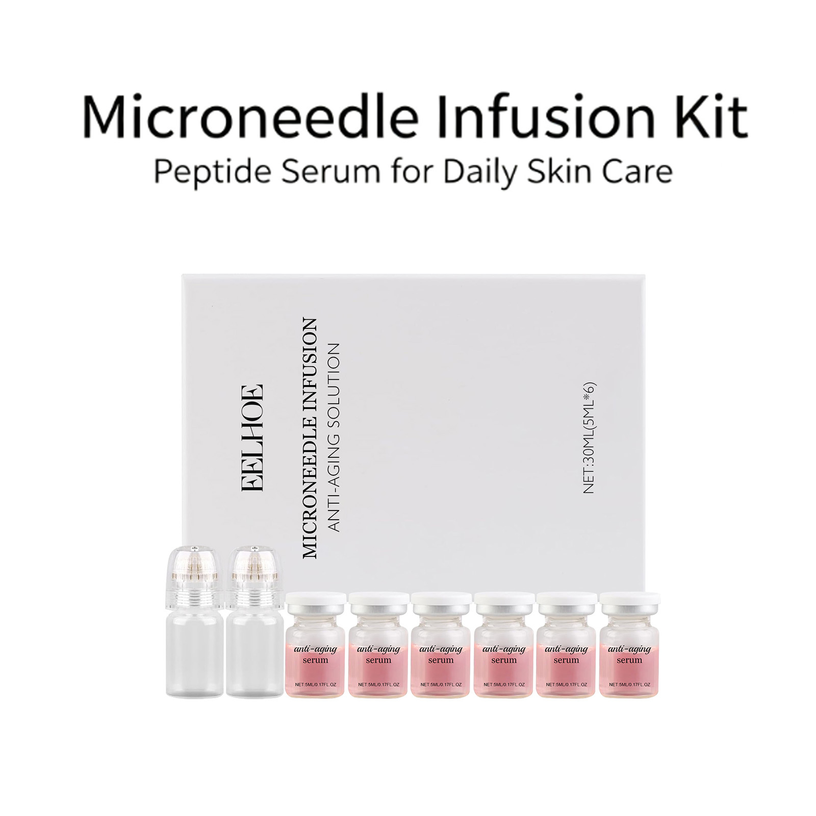 Hyaluronic Acid Facial Serum - Kit de sérum à micro-aiguilles 0,2