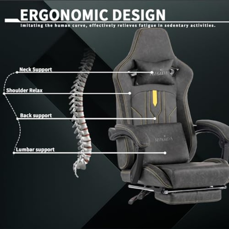 Chaise de jeu avec repose-pied - Massage avis et prix