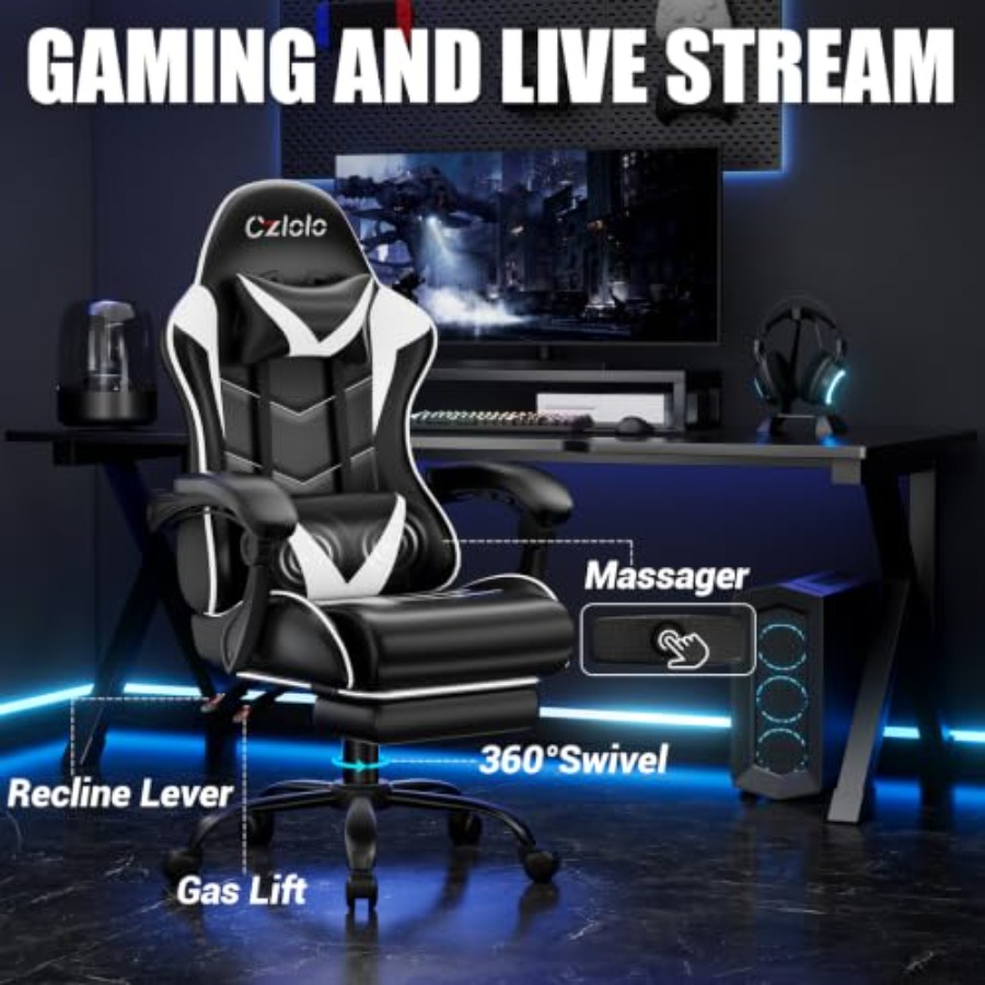 Chaise de jeu avec repose-pied - Massage avis et prix