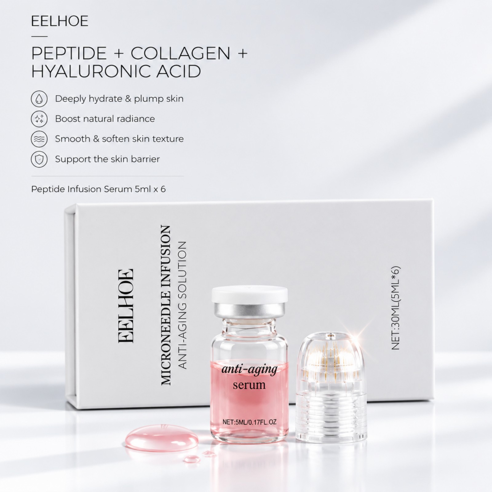 Kit de sérum à micro-aiguilles - Hyaluronic Acid Facial Serum avis et prix